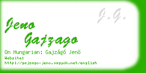 jeno gajzago business card
